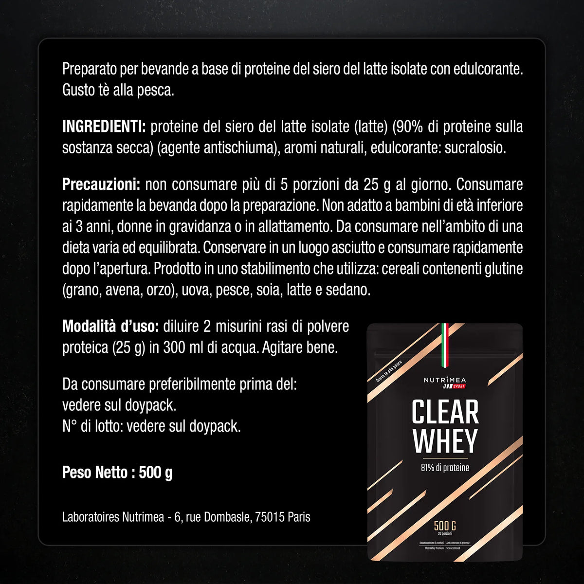 Benefici e controindicazioni dei Clear whey