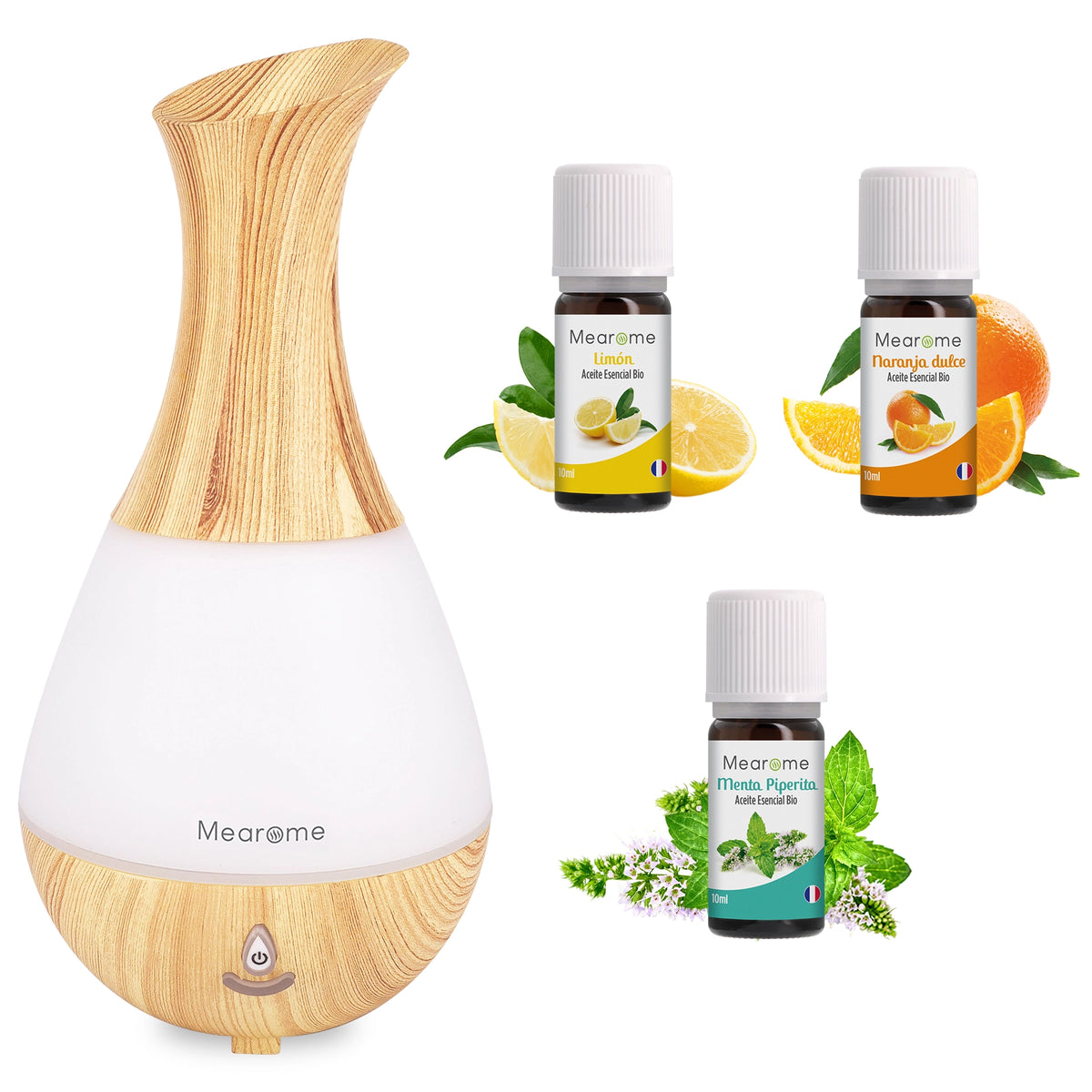 Set difusor con 3 aceites esenciales