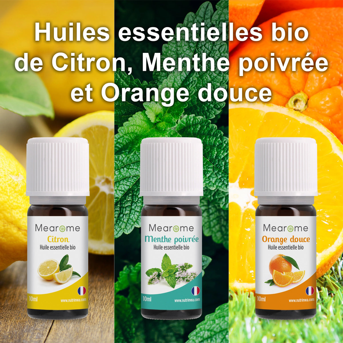 Aromathérapie - Coffret Aura Initiation Mearome - 3 Huiles Essentielles BIO AB