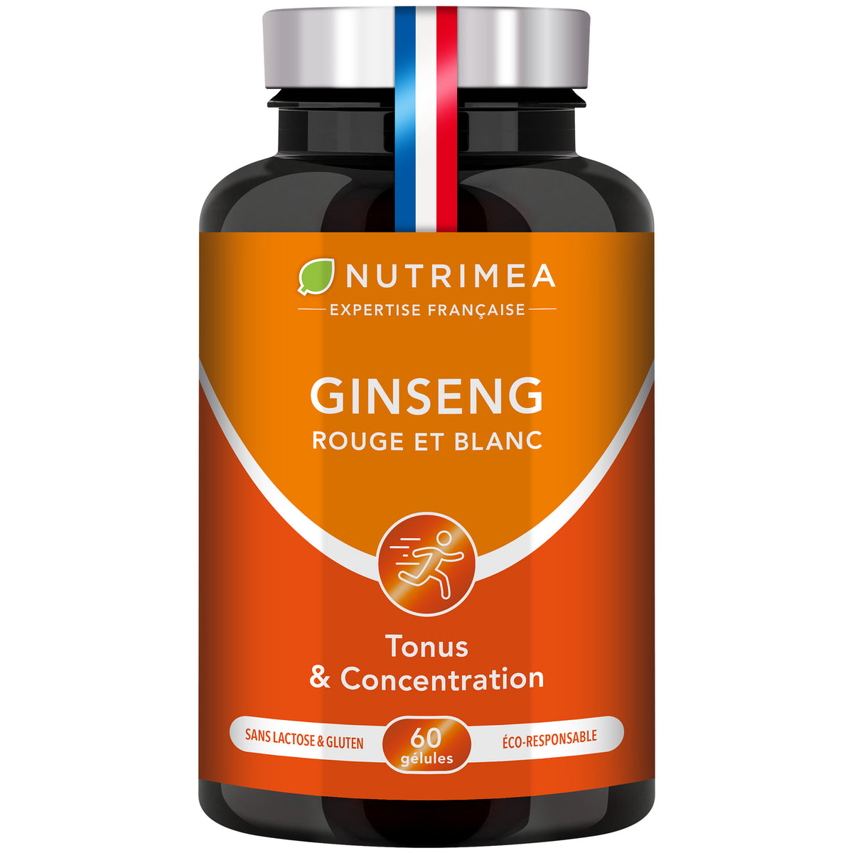Fond blanc du pilulier de Ginseng