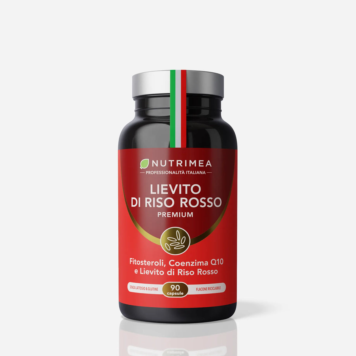 Integratore alimentare di lievito di riso rosso, coenzima e fitosteroli di pino per il controllo del colesterolo