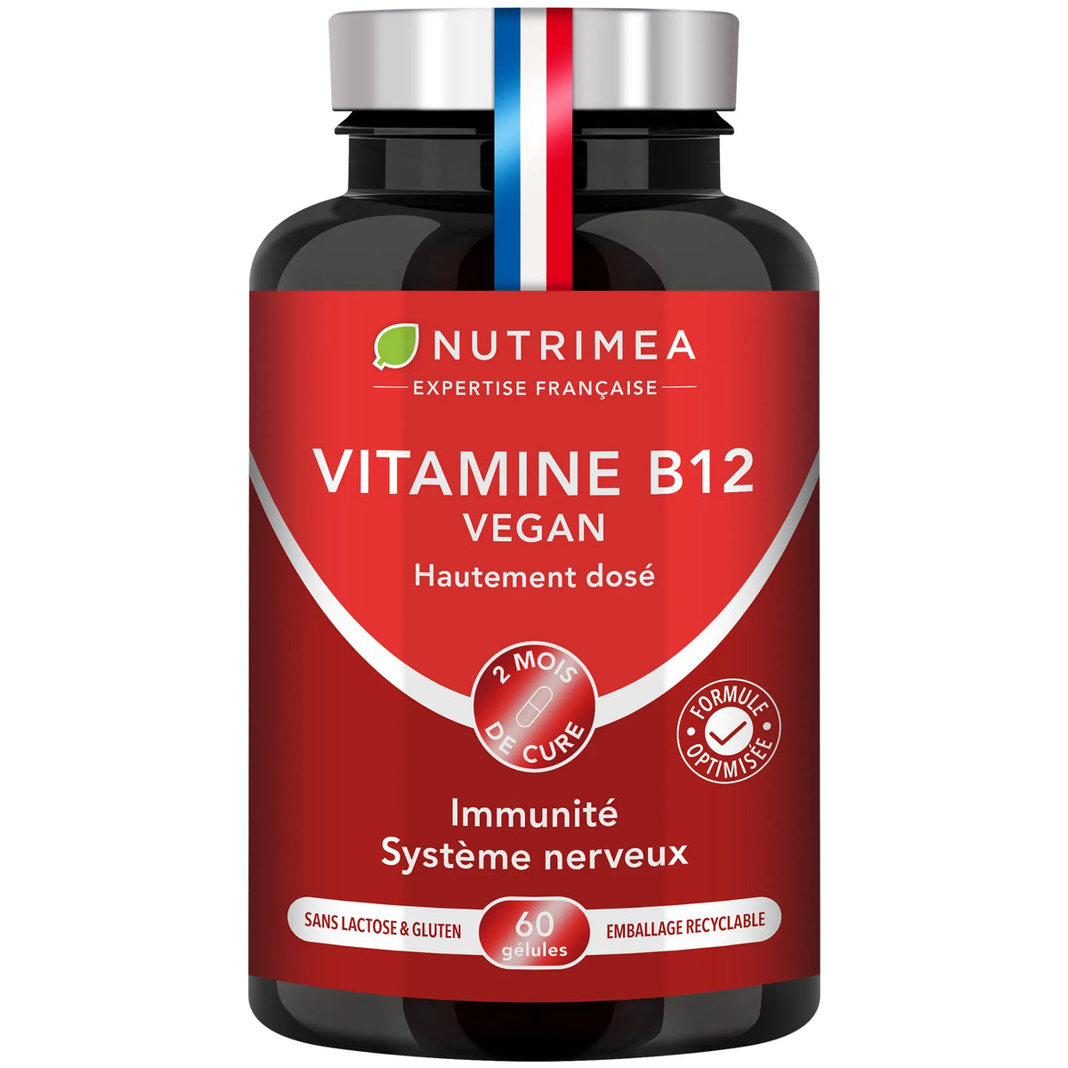Fond blanc du pilulier de Vitamine B12