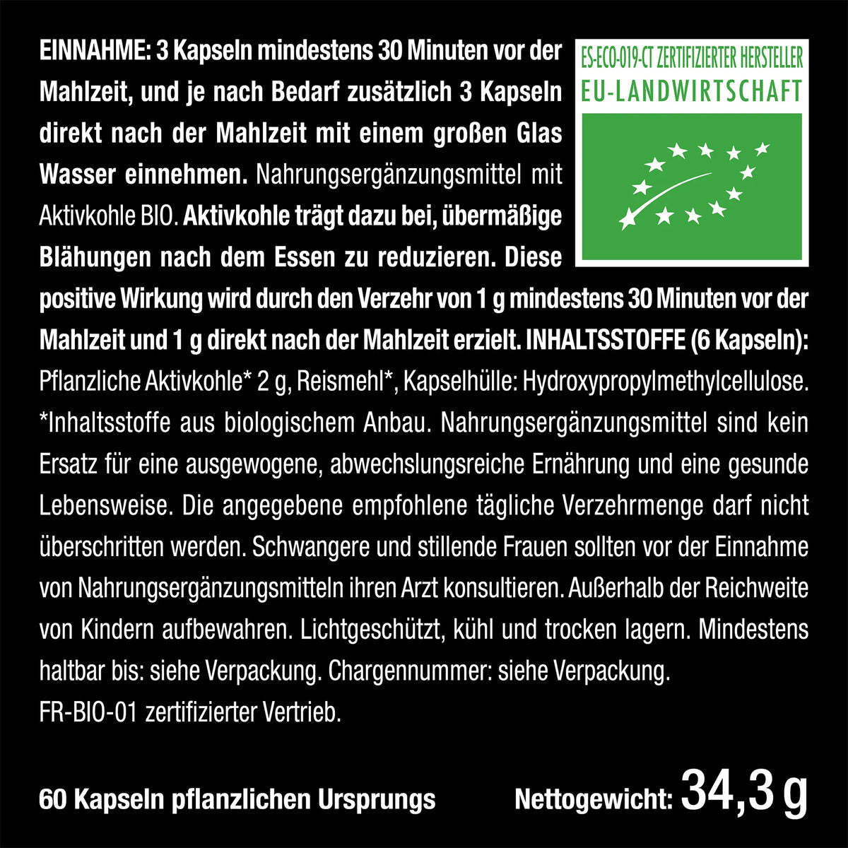 Aktivkohle BIO DETOX PURECOAL®