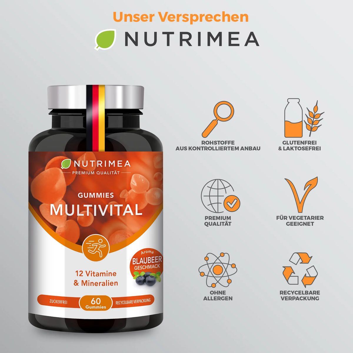 Multivital Gummies 100% Vegan & Ohne Zucker