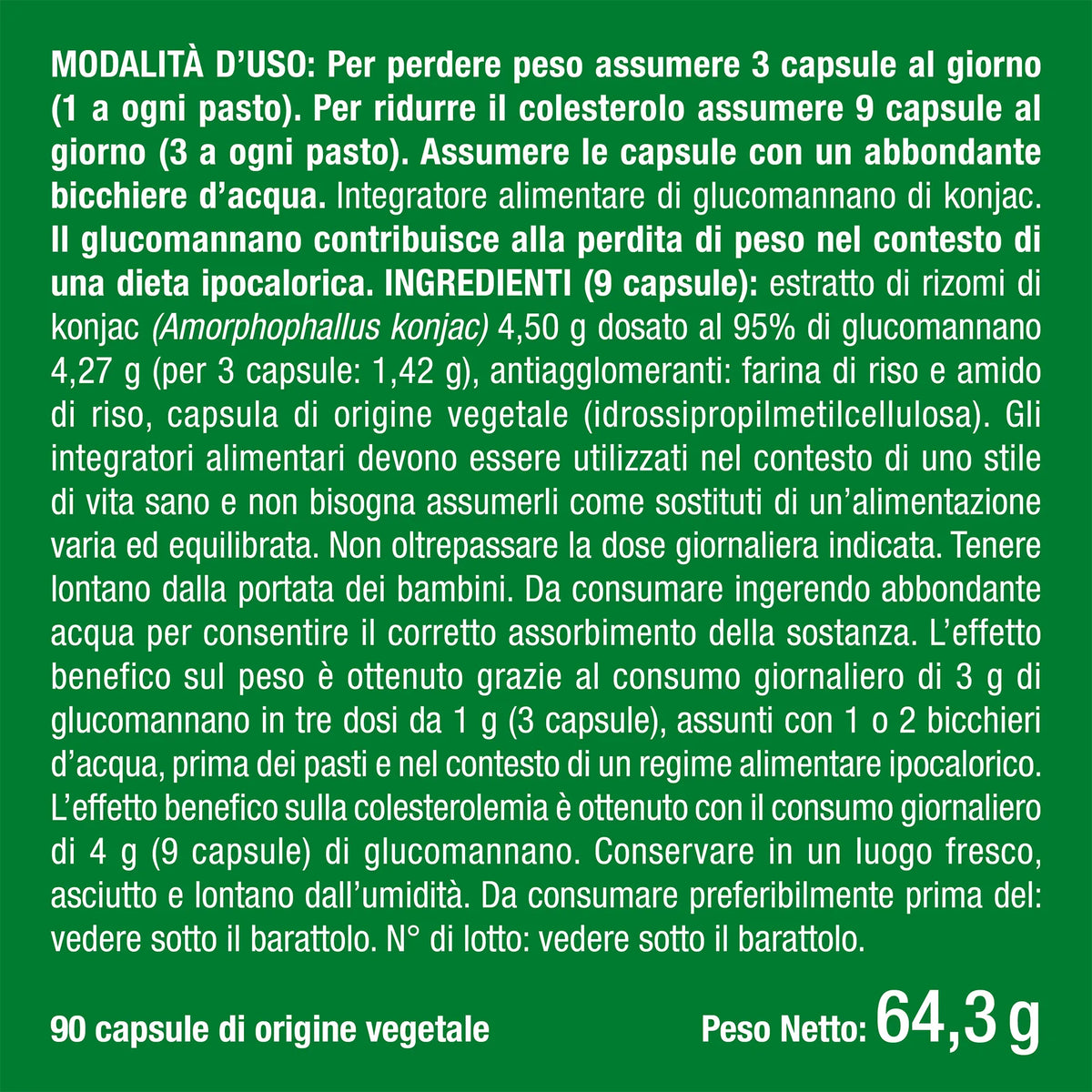 Glucomannano di Konjac
