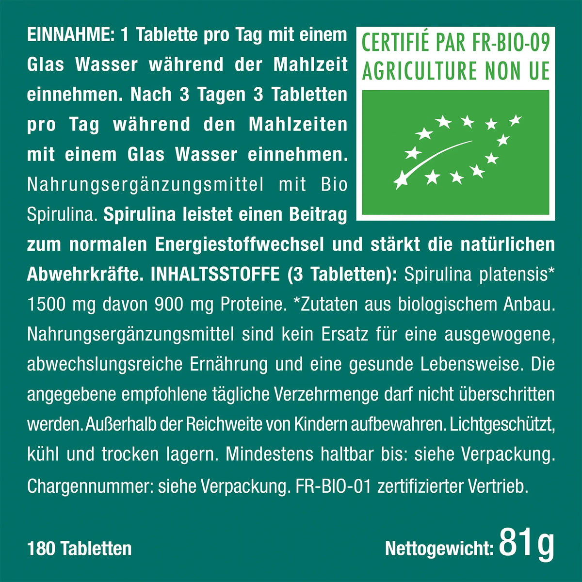 DETOX Spirulina BIO
